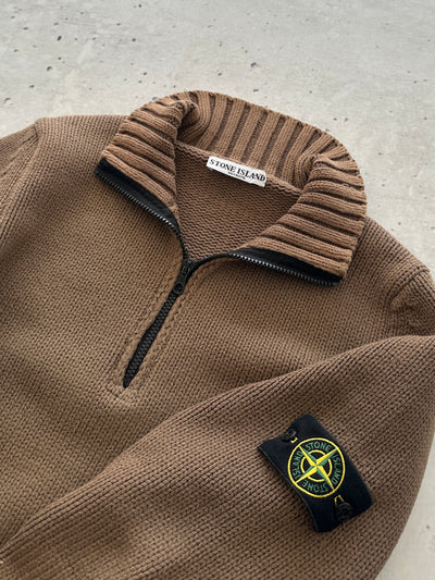 AW/06 Stone Island Chunky Knit 1/4 Zip Jumper (S)