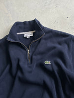 Lacoste Heavyweight Ribbed 1/4 Zip Pullover Jumper (XL)