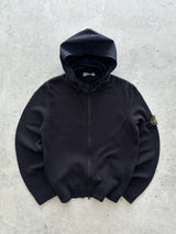 SS/08 Stone Island Nylon Hood Zip Up Knit Hoodie (M)