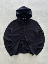 SS/08 Stone Island Nylon Hood Zip Up Knit Hoodie (M)