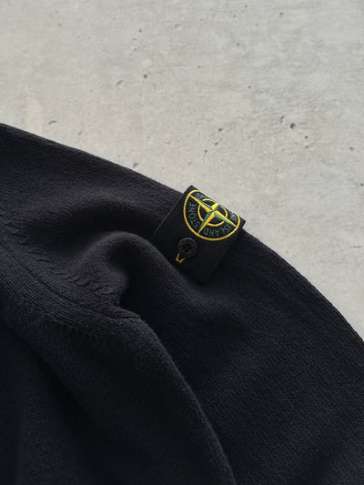 SS/08 Stone Island Nylon Hood Zip Up Knit Hoodie (M)