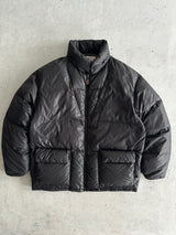 90's Armani Jeans Down Fill Zip Up Puffer Jacket (XL)