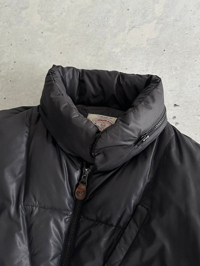 90's Armani Jeans Down Fill Zip Up Puffer Jacket (XL)