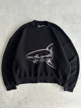Palm Angels Split Shark Heavyweight Crewneck Sweatshirt (L)