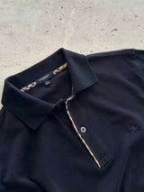 00's Burberry Nova Check Long Sleeve Polo Shirt (M)