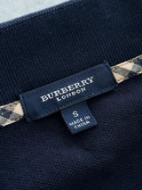 00's Burberry Nova Check Long Sleeve Polo Shirt (M)