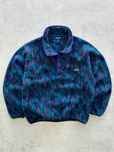 90's Patagonia Patterned leaf / spears Pullover Fleece (XL)