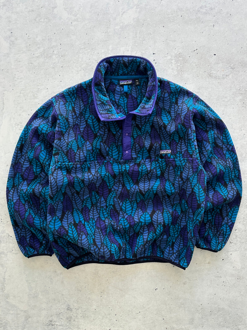 90's Patagonia Patterned leaf / spears Pullover Fleece (XL)