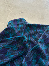 90's Patagonia Patterned leaf / spears Pullover Fleece (XL)