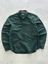 00's Burberry Brit Nova Check heavyweight Shirt (XL)