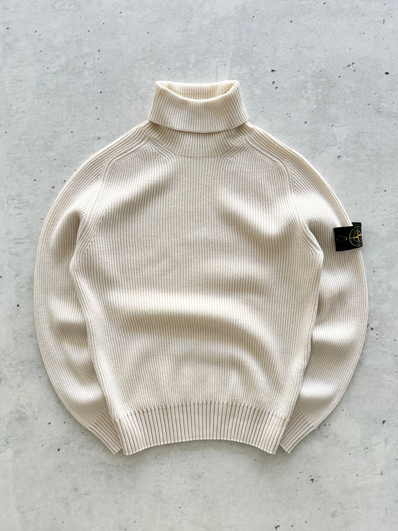 AW/18 Stone Island Ribbed Wool Knit Turtle Neck Jumper (S)