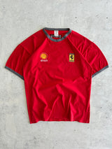 Vintage Ferrari Shell Embroidered T Shirt (L)