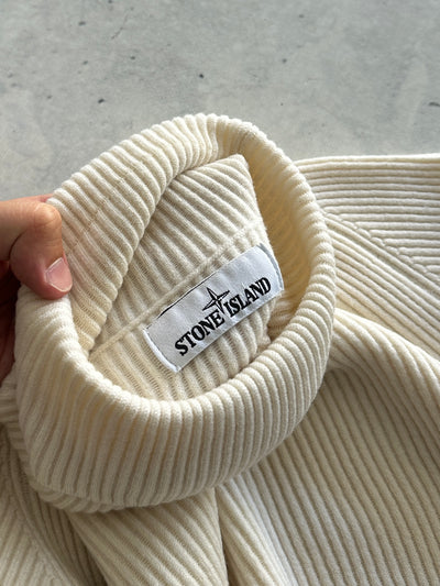 AW/18 Stone Island Ribbed Wool Knit Turtle Neck Jumper (S)