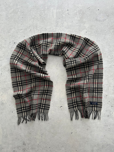 Vintage Burberry Nova Check Wool Scarf (One Size)