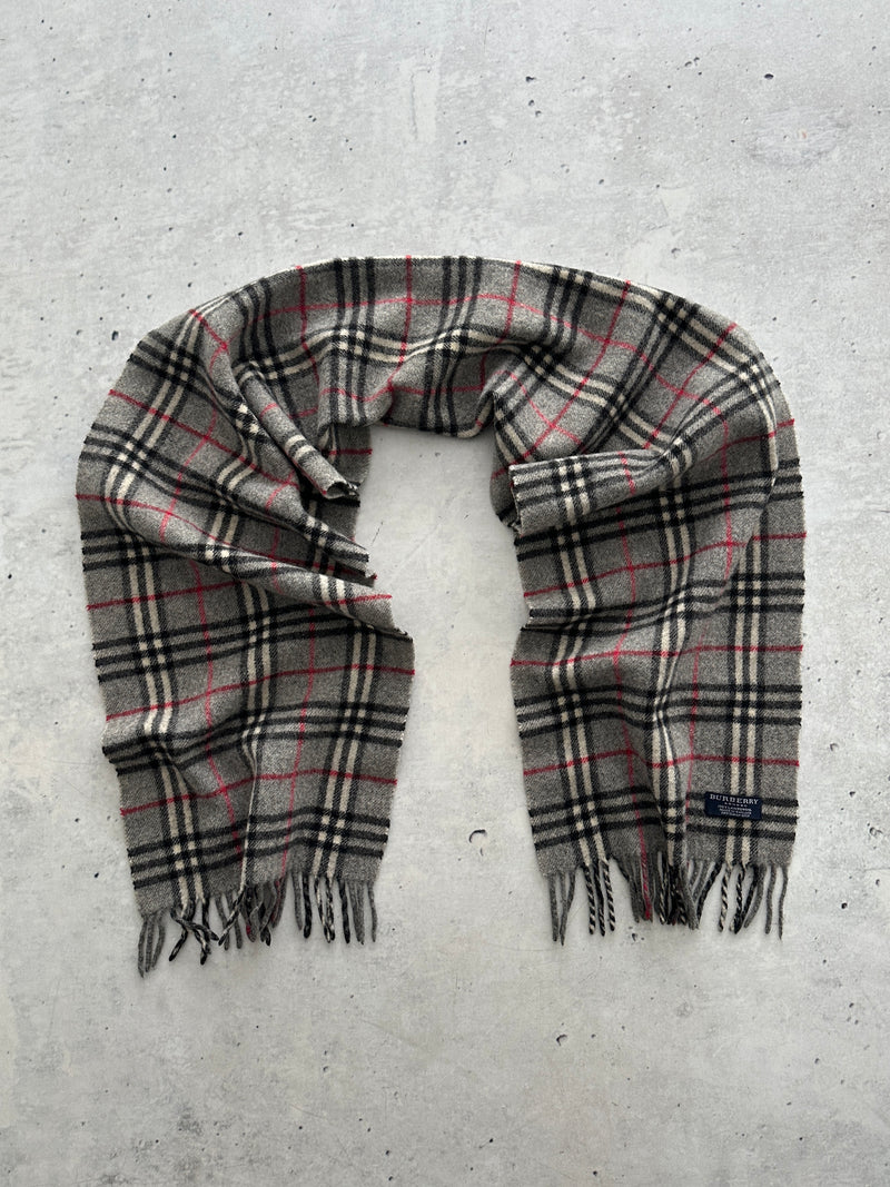 Vintage Burberry Nova Check Wool Scarf (One Size)