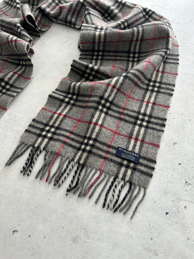 Vintage Burberry Nova Check Wool Scarf (One Size)