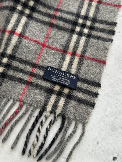 Vintage Burberry Nova Check Wool Scarf (One Size)