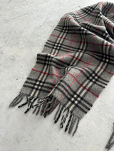 Vintage Burberry Nova Check Wool Scarf (One Size)