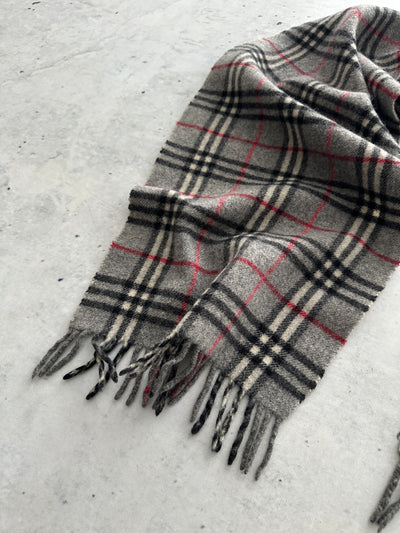 Vintage Burberry Nova Check Wool Scarf (One Size)