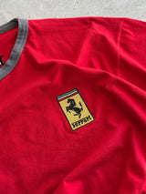 Vintage Ferrari Shell Embroidered T Shirt (L)