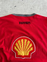 Vintage Ferrari Shell Embroidered T Shirt (L)