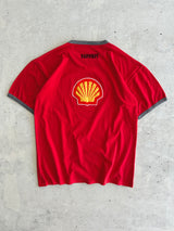 Vintage Ferrari Shell Embroidered T Shirt (L)