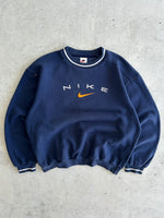 90's Nike Spell Out Swoosh Crewneck Sweatshirt (S)