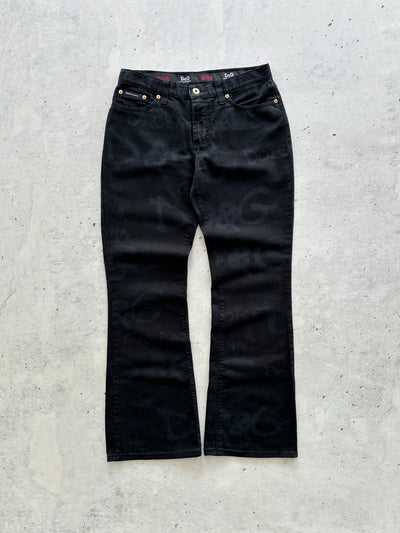 Vintage Dolce & Gabbana all over print Monogram Jeans (Women's W30)