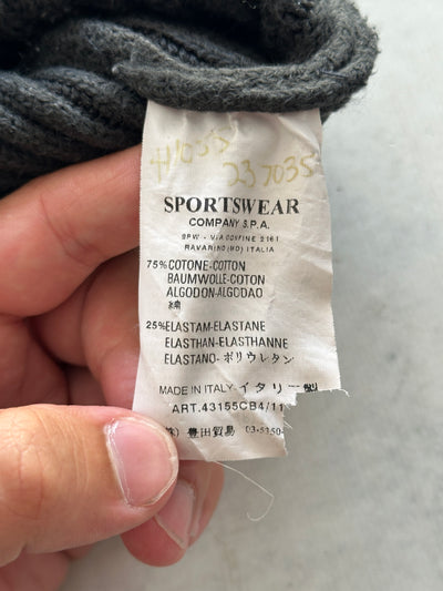 AW/05 Stone Island Ribbed Wool Knit Zip Up Jumper (S)