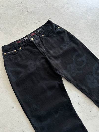 Vintage Dolce & Gabbana all over print Monogram Jeans (Women's W30)