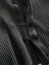 AW/05 Stone Island Ribbed Wool Knit Zip Up Jumper (S)