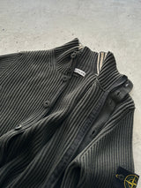 AW/05 Stone Island Ribbed Wool Knit Zip Up Jumper (S)