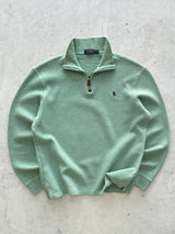 Ralph Lauren 1/4 Zip ribbed Pullover Jumper (S)