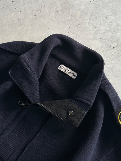 AW/08 Stone Island 1/4 Zip Wool Pullover Jumper (XL)