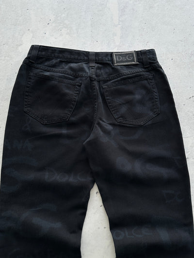 Vintage Dolce & Gabbana all over print Monogram Jeans (Women's W30)