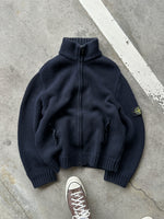 AW/03 Stone Island Chunky Knit Zip Up Jumper (XL)