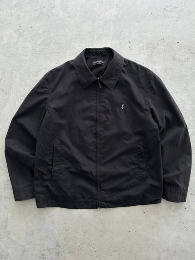 YSL Embroidered Logo Lightweight Zip Up Jacket (L)