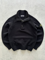 AW/10 Stone Island Chunky Knit 1/4 Zip Pullover Jumper (S)
