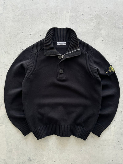 AW/10 Stone Island Chunky Knit 1/4 Zip Pullover Jumper (S)