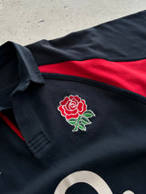 00's Nike England rugby Heavyweight Polo Shirt (L)
