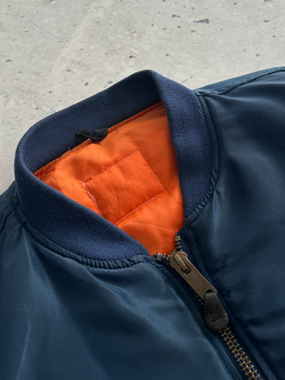 90's Avirex USA Spell Out MA-1 Bomber Jacket (L)