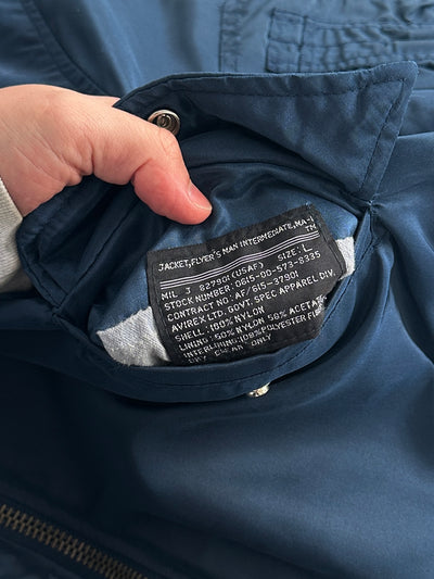 90's Avirex USA Spell Out MA-1 Bomber Jacket (L)