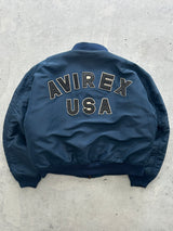 90's Avirex USA Spell Out MA-1 Bomber Jacket (L)