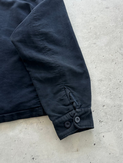 90's YSL chunky Brushed Cotton Zip Up Harrington Jacket (L)