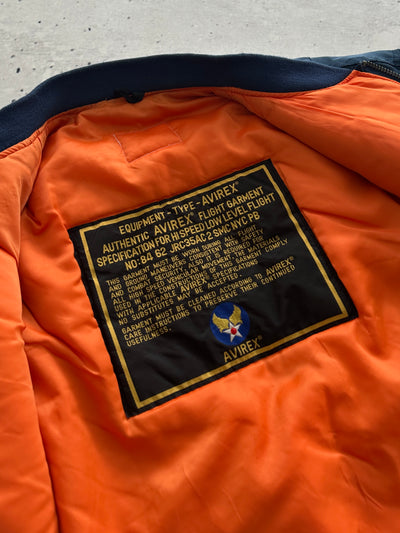 90's Avirex USA Spell Out MA-1 Bomber Jacket (L)