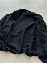 90's YSL chunky Brushed Cotton Zip Up Harrington Jacket (L)