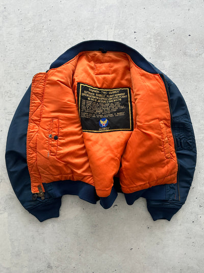 90's Avirex USA Spell Out MA-1 Bomber Jacket (L)