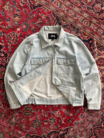 Stussy denim zip up trucker jacket (M)