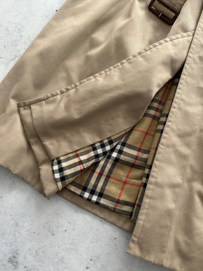 Vintage Burberry Nova Check Trench Coat / Mac (XL)