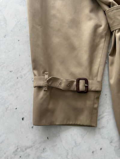 Vintage Burberry Nova Check Trench Coat / Mac (XL)